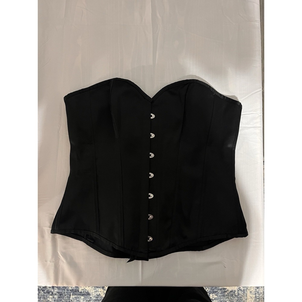 Corset Story Black Bustier Corset Size UK 22‎ Boned